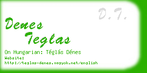denes teglas business card