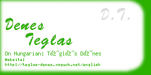 denes teglas business card